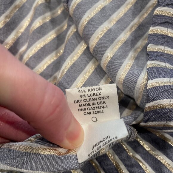 Eva Franco Anthropologie Sz 2 Wide Striped Regatta Pants Cropped Palazzo AN8019 - Picture 12 of 12
